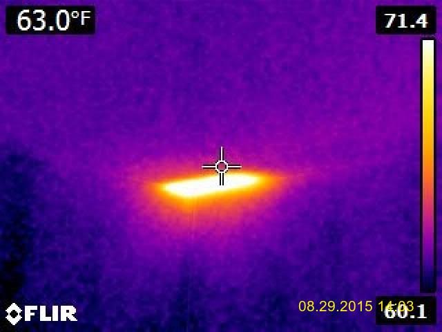 Infrared photo Interior active hive in ceiling